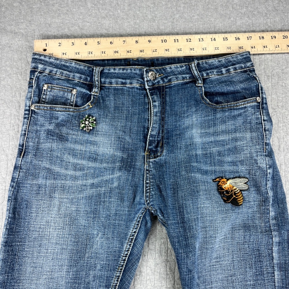 Vintage Gucci Arkansas Jeans Women 36/33X29 Blue medium wash Made in Italy - Picture 5 of 13